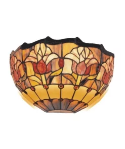 G&G Bro Red Tulip Tiffany Wall Light