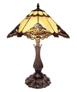 G&G Bro Large Benita Leadlight Tiffany Table Lamp