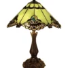 G&G Bro Large Benita Leadlight Tiffany Table Lamp Jade
