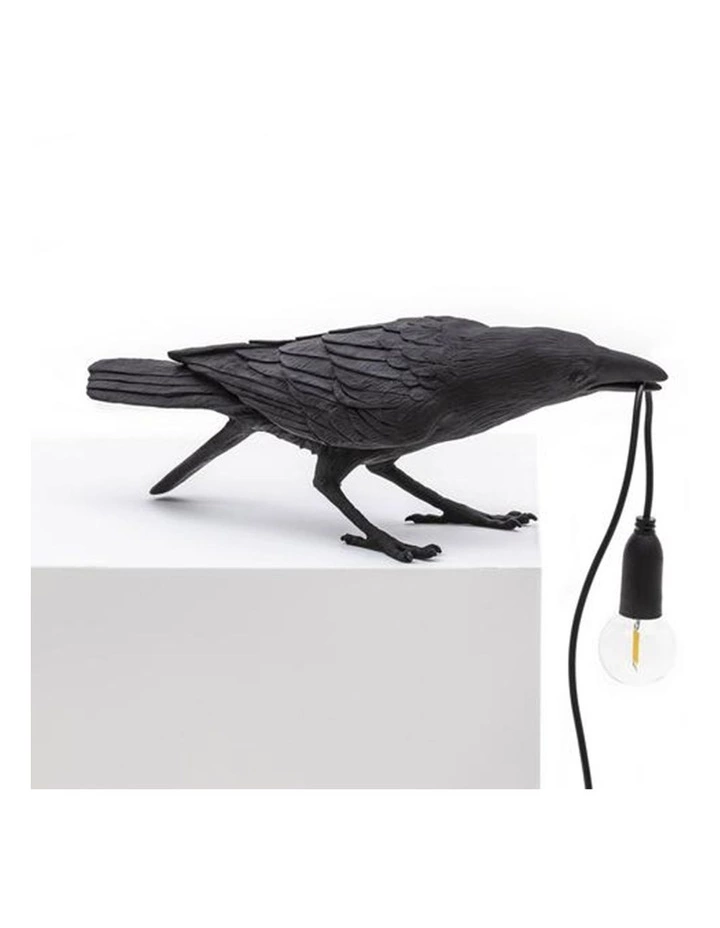 Seletti Bird Lamp Playing - Black 2 Seletti Bird Lamp Playing - Black - Image 2