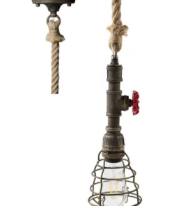 Lexi Lighting Vantage Pipe Pendant Light Antique Brown