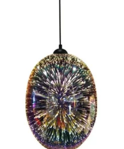 Lexi Lighting Moravian Glass Oval Pendant Light Chrome