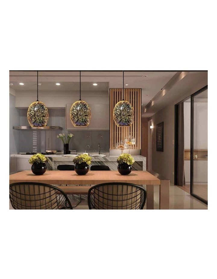 Lexi Lighting Moravian Glass Oval Pendant Light Chrome 3 Lexi Lighting Moravian Glass Oval Pendant Light Chrome - Image 3