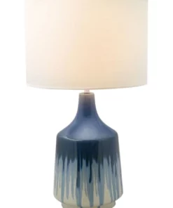 Lexi Lighting Martha Ceramic Table Lamp Blue