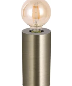 Lexi Lighting Marlo Touch Table Lamp Antique Bass LED Globe Included