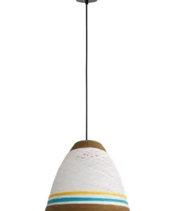 Lexi Lighting Jane Paper Pendant Light Brown