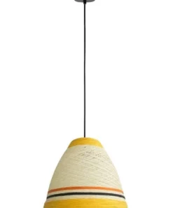 Lexi Lighting Jane Paper Pendant Light Yellow