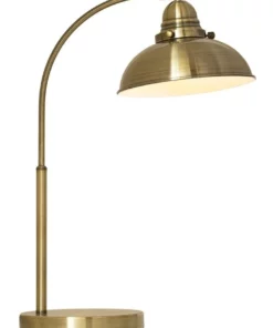 Lexi Lighting Manor Metal Table Lamp Weathered Brass