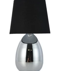 Lexi Lighting Libby Touch Table Lamp Chrome Black
