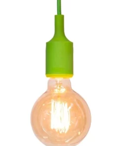 Lexi Lighting Colour Silicone Ceiling Pendant Light Green