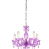 Lexi Lighting La Spezia Acrylic Chandelier Light Purple