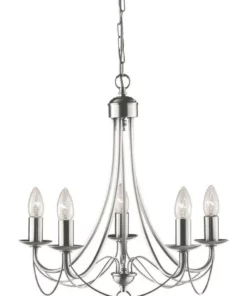 Lexi Lighting Zanzibar Chandelier Light Stain Chrome