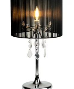 Lexi Lighting Paris Crystal Table Lamp Black