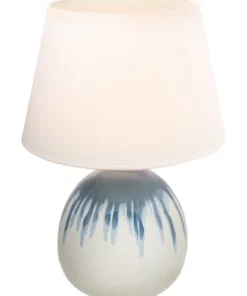 Lexi Lighting Candy Ceramic Table Lamp Blue