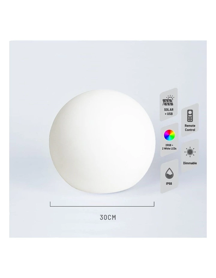 Lexi Lighting LED Mood Light Ball 30CM Solar DC Power 5 Lexi Lighting LED Mood Light Ball 30CM Solar DC Power - Image 5