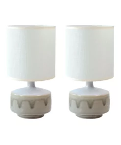 Lexi Lighting Braid Ceramic Table Lamp Set of 2