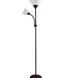 Lexi Lighting Georgia Mother and Child Floor Lamp Black
