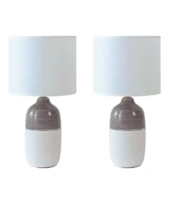 Lexi Lighting Botany Ceramic Table Lamp Set of 2