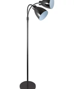 Oriel Lighting Retro Twin Floor Lamp Gunmetal