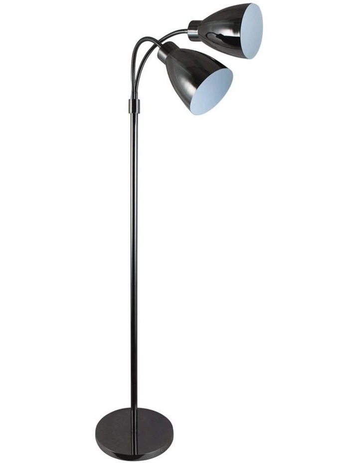 Oriel Lighting Retro Twin Floor Lamp Gunmetal 1 Oriel Lighting Retro Twin Floor Lamp Gunmetal