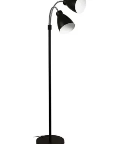 Oriel Lighting Retro Twin Floor Lamp Matt Black