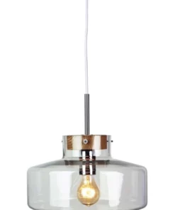 Oriel Lighting 30cm Holbeck Scandinavian Glass Pendant Light
