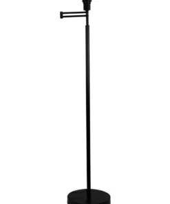 Oriel Lighting Kingston Swing Arm Floor Lamp Base Only Black