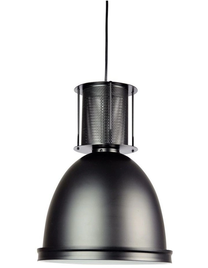 Oriel Lighting Bay Black Industrial Single Pendant Light Large 1 Oriel Lighting Bay Black Industrial Single Pendant Light Large