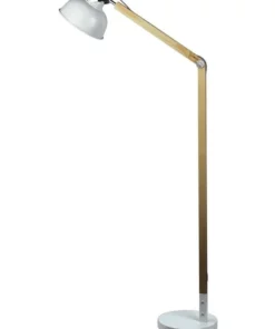 Oriel Lighting Steam Scandustrial Floor Lamp White