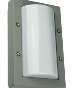 Oriel Lighting Senza Mini Exterior Bulkhead Light Silver