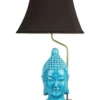 Oriel Lighting Jade Buddha Head Chinese Ceramic Table Lamp