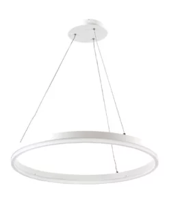 Oriel Lighting Cronus.60 Modern LED Halo Pendant Light White
