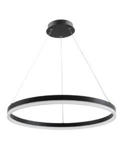 Oriel Lighting Cronus.60 Modern LED Halo Pendant Light Black