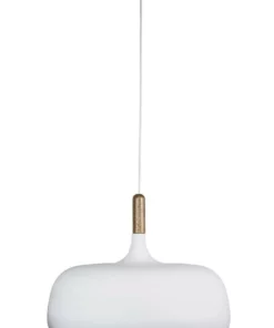 Oriel Lighting Malt 48cm Scandustrial Designed Pendant White