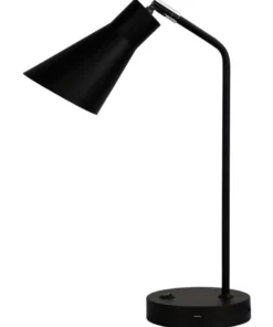 Oriel Lighting Thor Desk Lamp with USB Black