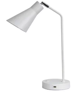 Oriel Lighting Thor Desk Lamp with USB White