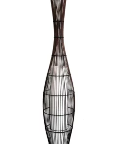 Oriel Lighting Pekan Bamboo Floor Lamp Shade in White