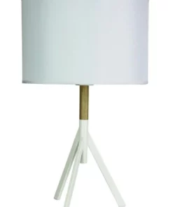 Oriel Lighting Micky Complete Table Lamp White