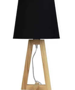 Oriel Lighting Edra Scandinavian-Style Table Lamp Black