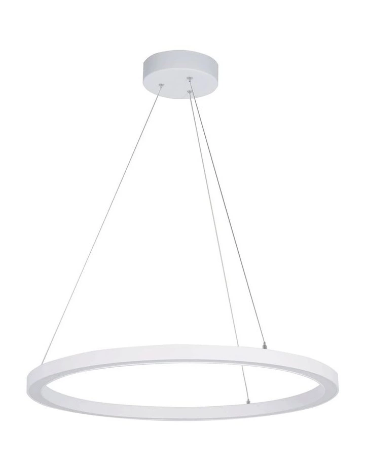 Oriel Lighting Nimbus 60cm LED Ring Pendant Light White 1 Oriel Lighting Nimbus 60cm LED Ring Pendant Light White