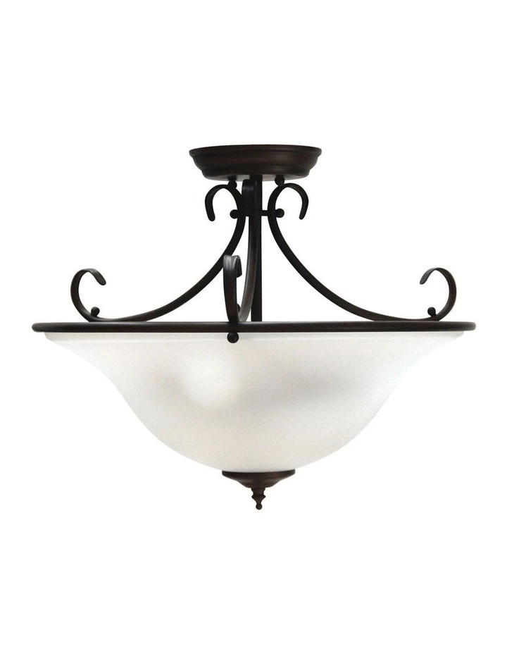 Oriel Lighting Gaston 3 Light Semi-Flush Fitting Pendant Light in Bronze 1 Oriel Lighting Gaston 3 Light Semi-Flush Fitting Pendant Light in Bronze