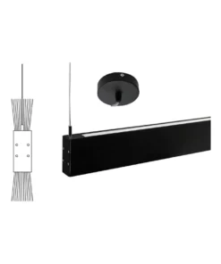 Oriel Lighting Slate Contemporary LED Pendant Light Black