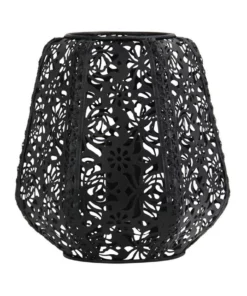 Oriel Lighting Lace Floral Metal Table Lamp Black