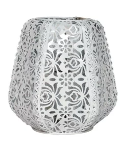 Oriel Lighting Lace Floral Metal Table Lamp White