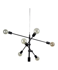 Oriel Lighting Chelsea 6 Light Pendant Light Matt Black