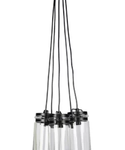 Oriel Lighting Agar 5Lt Clear Glass Vintage Jar Pendant Light
