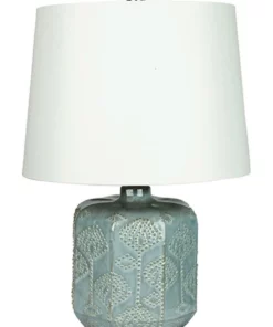 Oriel Lighting Bikki Complete Table Lamp Duck-Egg Blue