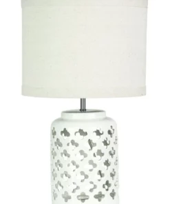Oriel Lighting Casbah Moorish Table Lamp White