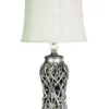 Oriel Lighting Dorne Classic table lamp Antique Silver