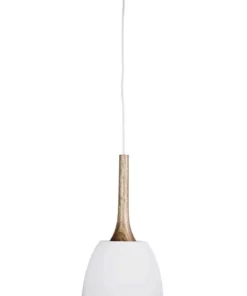 Oriel Lighting Malt 22cm Scandustrial Designed Pendant White